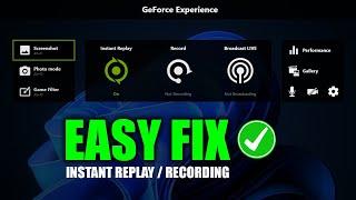 How To Fix Nvidia Shadowplay If Recording / Instant Replay Doesn't Work (Updated)