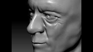 Face Detail (wrinkles, pores, etc) Sculpting in Zbrush