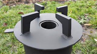 Amazing Round Pipe Stove DIY!!