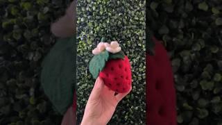 Needle felting a strawberry relaxing ASMR soft sculpture #art #needlefelting #asmr #smallbusiness