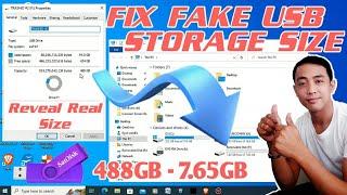 Fixed USB Flash | Pen Drive Fake Storage Size & Reveal Real Size | Alcor Micro Chipgenius