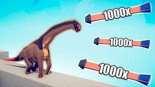 DINOSAUR vs 1000x OVERPOWERED UNITS - TABS | Totally Accurate Battle Simulator 2024