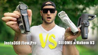 Best AI gimbal 2024 - Insta360 Flow Pro vs DJI OM6 vs Hohem iSteady v3