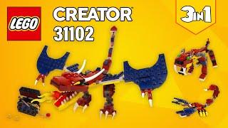 LEGO® Creator 3in1 Fire Dragon (31102)[234 pcs] Saber-Toothed Tiger & Scorpion Instructions