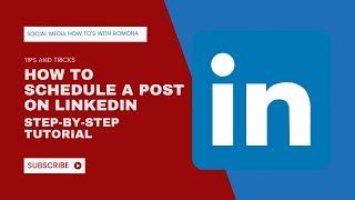  How To Schedule Posts On LinkedIn  PC / Desktop Computer 2023
