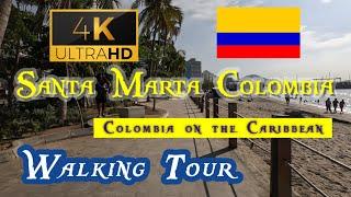 【4K 60fps】WALK - Santa Marta ~ walking Tour - Colombia