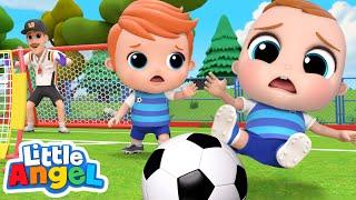 Let's Play Soccer! | Sports Song | Little Angel Kids Songs & Nursery Rhymes