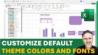 Customise the Default Theme In Excel: eg Default Chart Colors & Default Font