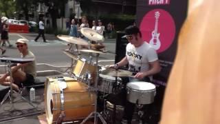 Jesse bates drums st Kilda festival