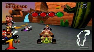 Crash Team Racing PS1 Dingo's Canyon (Hard) (7 Laps)