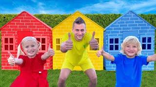 Katya and Dima Decorate Playhouses