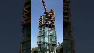 A building demolition in Japan #buildingdemolition #demolition #viralshortvideo