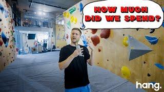 How much did it cost to open our climbing gym?