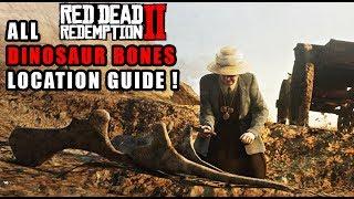 Red Dead Redemption 2 - All 30 Dinosaur Bones FAST Location Guide - A Test of Faith + Jawbone Knife