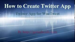 How To Create Twitter App