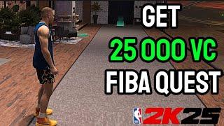 How to play FIBA tournament (how to get 25 000 VC) NBA 2k25 My Career (EXPLAINED)