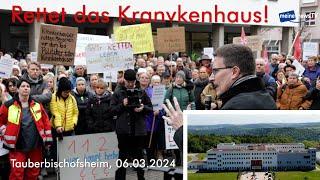 Demo „Rettet das Wertheimer Krankenhaus“ am 06.03.2024 - meine-news.TV