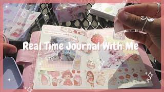 Relaxing Journal With Me At The Park | Kawaii Journal Spread ️️ | (ASMR) Real Time Journaling