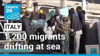 Italy's coastguard works to rescue 1,200 migrants drifting at sea • FRANCE 24 English