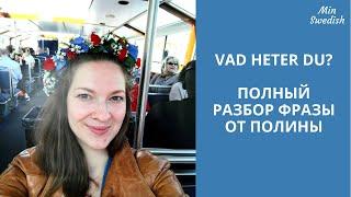 Шведский язык. Разбор фразы Vad heter du? | MinSwedish