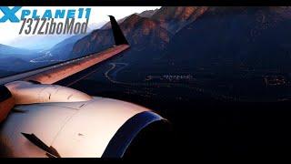 X-Plane 11 - 737ZiboMod - Innsbruk Approach Movie - Ortho4XP - Reshade - (UltraRealistic) 1080@60fps