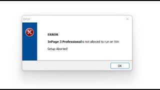 how to install inpage 3 professional || setup aborted || how to fix inpage error