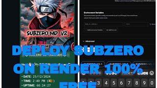 How To Deploy SubZero MD V2 For Free On Render 24/7