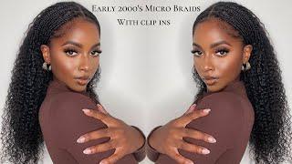 Early 2000s Micro Braids with Clip ins