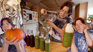 chatty food vlog Trader Joe’s haul pumpkin spice matcha halloween kombucha
