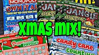 MONOPOLY & CHRISTMAS HOLIDAY SCRATCH OFF TICKETS PA LOTTERY #scratchers #scratchofftickets #lottery