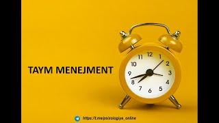 Taym menejment  (time management)