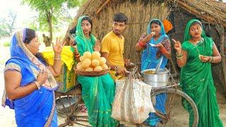 देखिये गांव में गोलगप्पा बेचने गये पाती-पत्नी को कैसे ये औरत चुना लगाती है | FUNNY VIDEO | KSCOMEDY