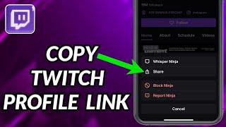 How To Copy Twitch Profile Link