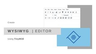 How to Implement a WYSIWYG editor using TinyMCE