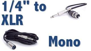 Mono 1/4" to XLR Audio Cables - Easily Connect Your Professional Audio Equipment