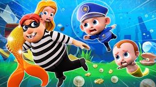 Baby Police Save Mermaid Pregnant‍️ Baby Police Catch Thief and More Nursery Rhymes & Kids Songs