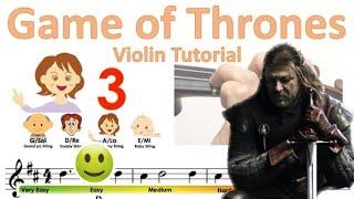 Game of Thrones Main Theme sheet music and easy violin tutorial