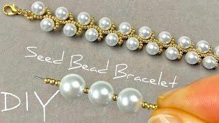 DIY Pearl Bracelet: Easy Seed Bead Bracelet Tutorial | Beading for Beginners