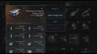 Opening over 50 Nanocore material supply chests, Eve Echoes