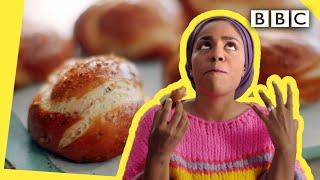 Nadiya's guilty treat: Onion Pretzels! | Nadiya Bakes - BBC