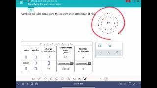 ALEKS: Identifying parts of an atom