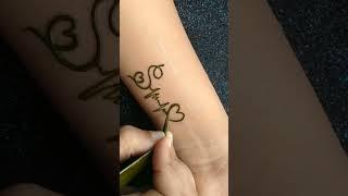 S️B Love mehndi tattoo design | Couple alphabet mehndi tattoo #shorts