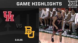 #3 Houston vs. Baylor Game Highlights | 2024-25 Big 12 Men's Basketball