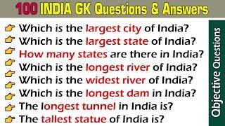 100 India GK in ENGLISH Questions and Answers for Indian EXAMS Questions and Answer | Part- 30