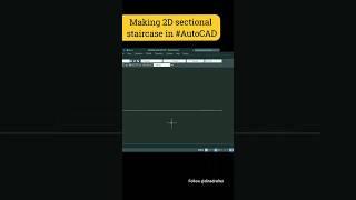 making 2d sectional staircase in #autocad