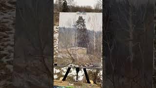 Пишу маслом пейзаж., Художник Александр Каверин. Липецкая область #живопись #пленэр #oilpainting