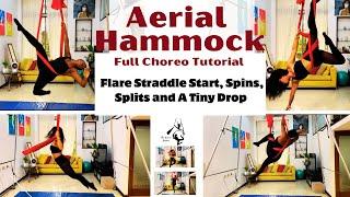 Aerial Hammock FLARE Straddle ROUTINE TUTORIAL| Robot Koch - Drift (feat nilu) | The Aerial Besties