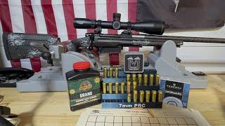 7MM PRC Kelbly’s Nanook - Testing handloads with Mcguire Ballistics ￼Copper Rose 160gr Grand Powder