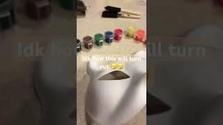 Making calico cat!! (Not fail this time ) #mask #maskmaking #viral #quad #fypシ