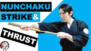 How to STRIKE & THRUST with NUNCHAKU (Ryukyu, Okinawan Kobudo)